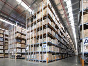 double deep warehouse rack