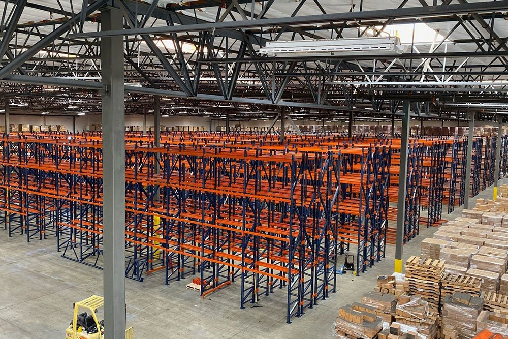 Standard double deep pallet racking type