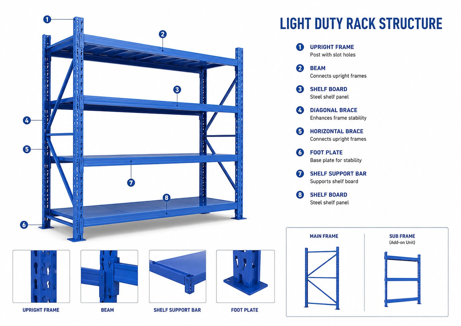 Boltless Rack Components - Gieantech Shelving