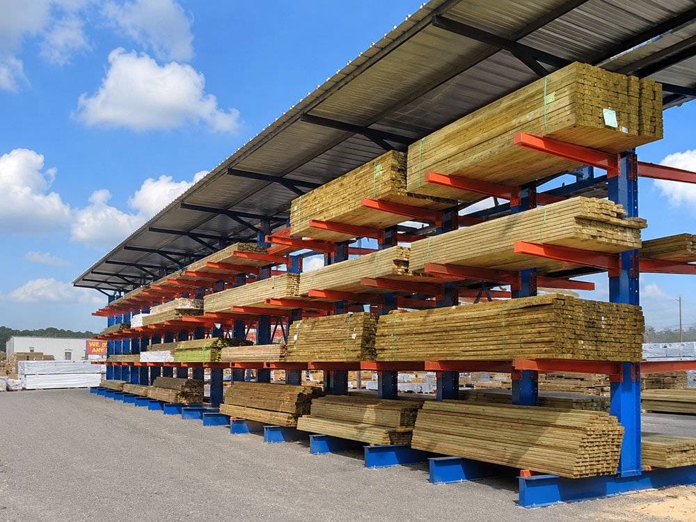Outdoor HDG Cantilever Lumber Yard