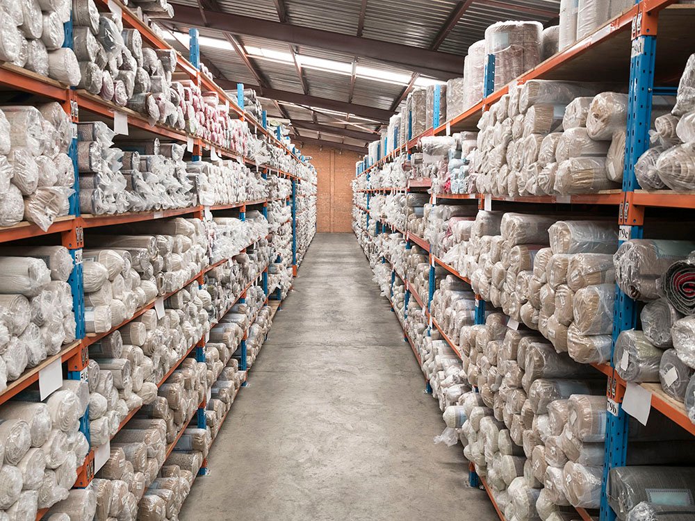 fabric roll storage pallet rack