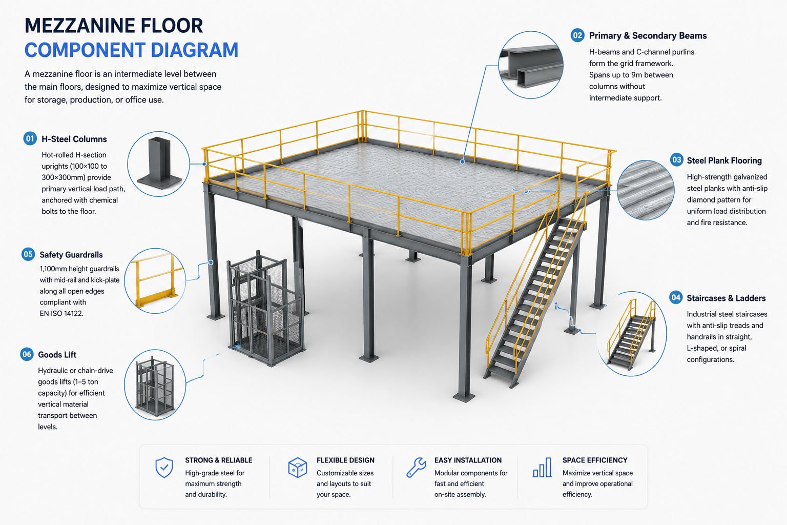 Mezzanine Floor Components - Gieantech