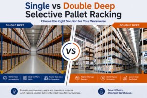 single VS double deep selective pallet racking