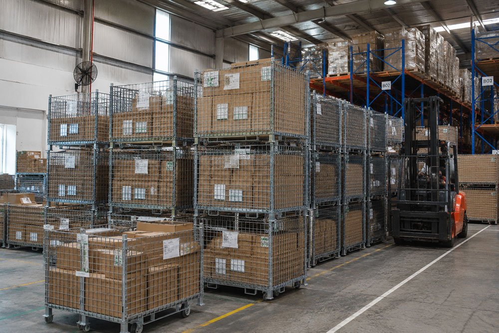 3PL Logistics Wire Mesh Container Storage