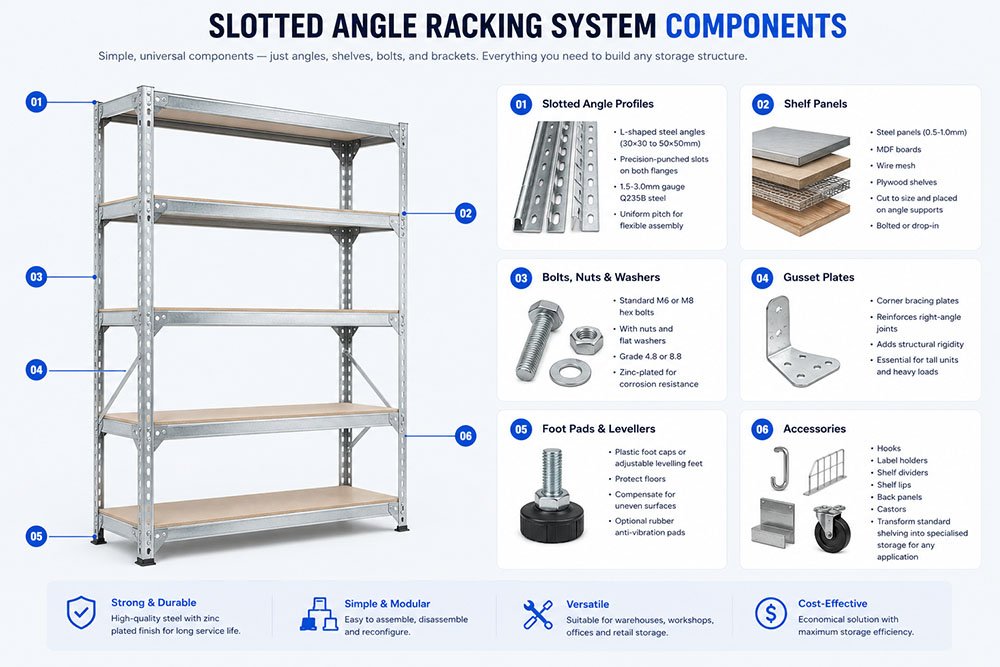 Slotted Angle Rack Components - Gieantech