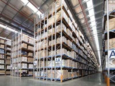 double deep warehouse rack